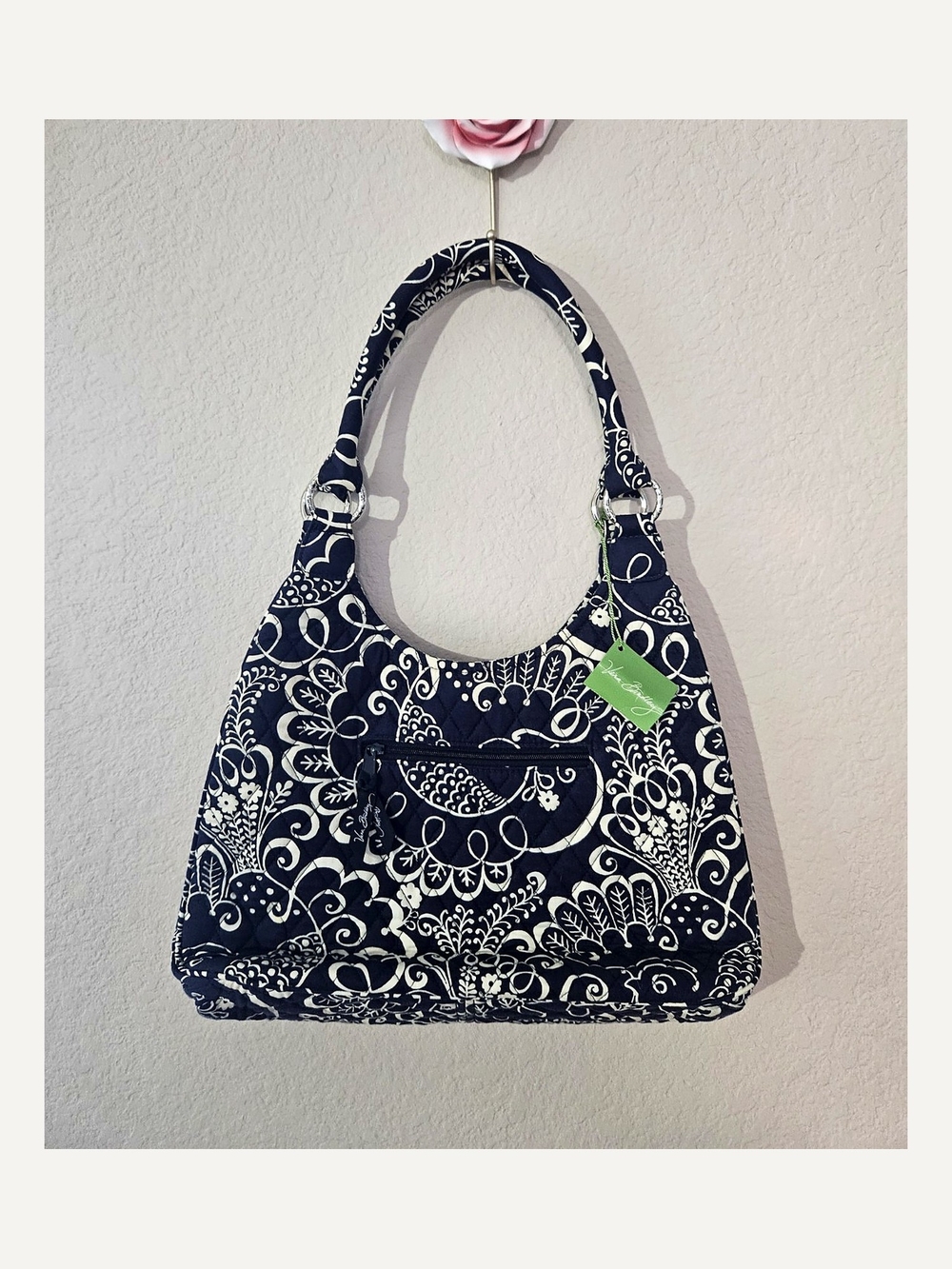 Vera Bradley Large Hobo Twirly Birds Navy NWT Retired Pattern